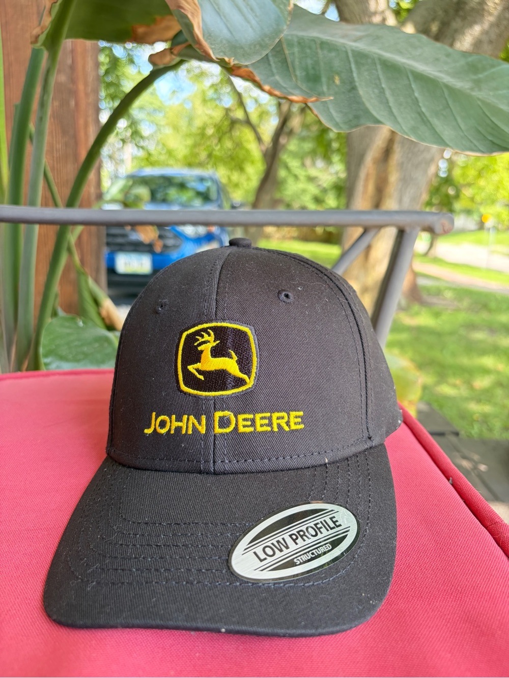 John Deere Black Cap with Yellow Embroidered Logo